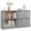 VidaXL (grey sonoma, 182) vidaXL 2x Sideboards Engineered Wood Storage Cabinet Cupboard Multi Colours 6