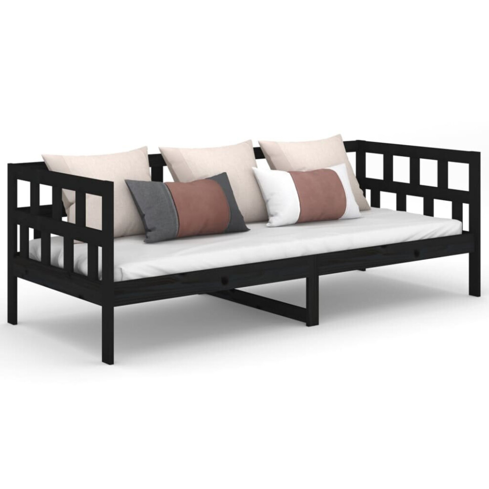 (black, 80 x 200 cm) vidaXL Solid Wood Pine Day Bed Guest Sofa Overnight Bed Multi Colours/Sizes