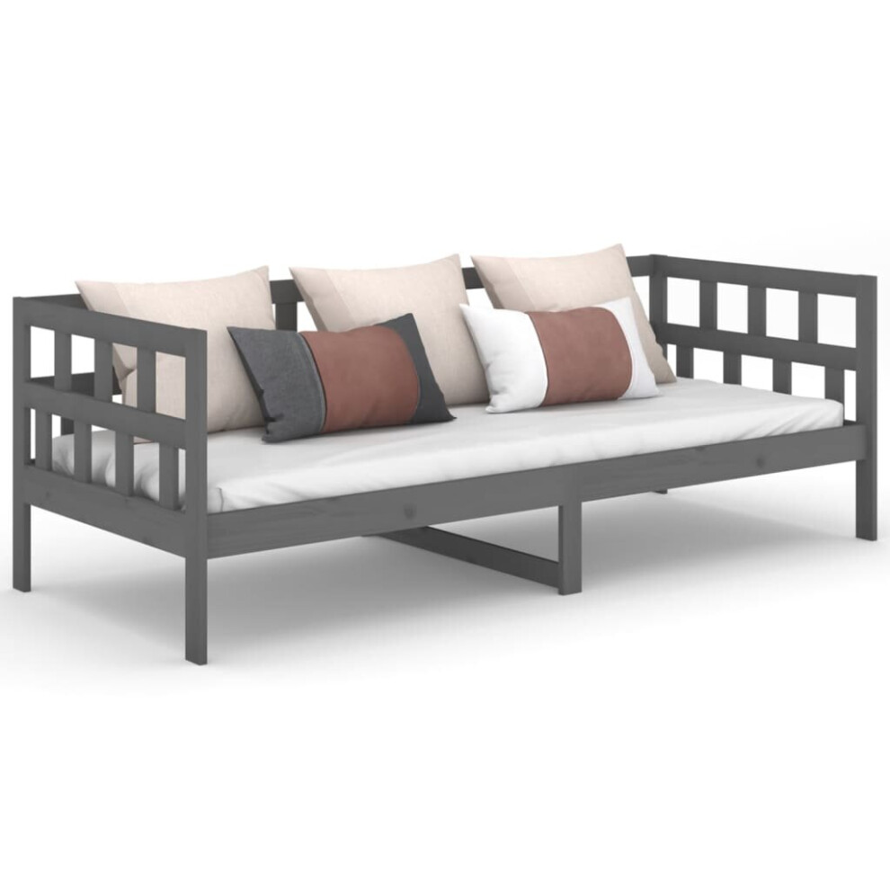 (grey, 90 x 200 cm) vidaXL Solid Wood Pine Day Bed Guest Sofa Overnight Bed Multi Colours/Sizes