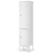 5-Tier Bathroom Freestanding Cabinet with Shelves & Doors