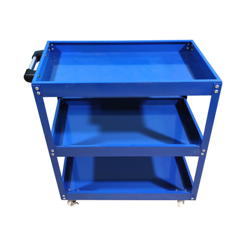 (Blue) 3 Tier Workshop Cart Heavy Duty Cart With Wheels 2