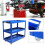 (Blue) 3 Tier Workshop Cart Heavy Duty Cart With Wheels 1