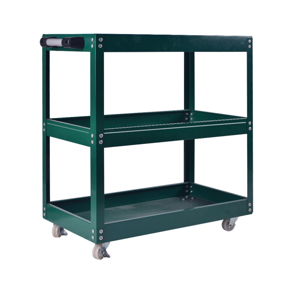 (Green) 3 Tier Workshop Cart Heavy Duty Cart With Wheels