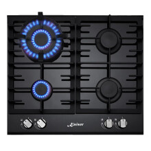 Kaiser Grand Chef Turbo 4 Burner Gas Hob - Black