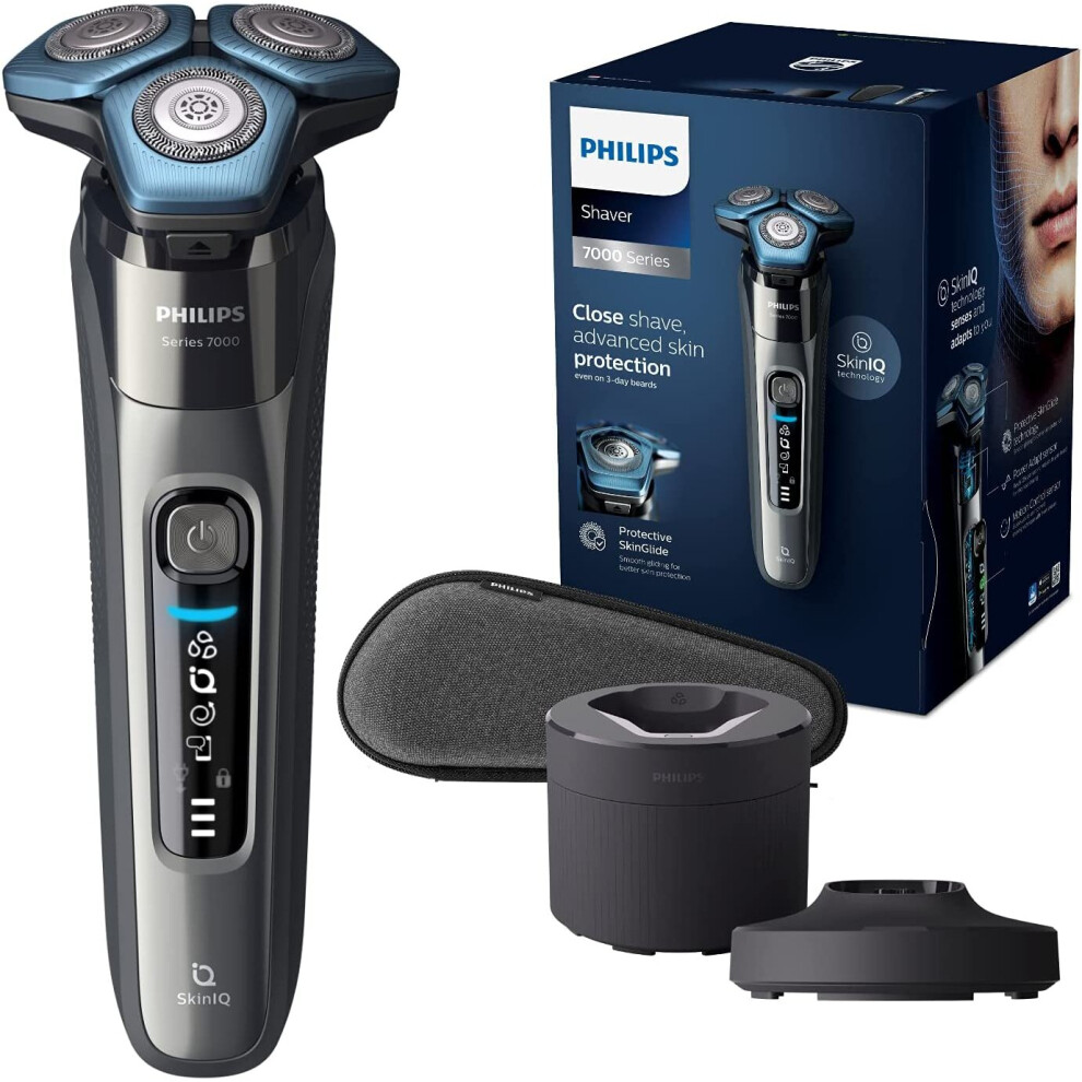 Philips Shaver Series 7000 Dry and Wet Electric Shaver for Men (Model S7788/55), Dark Chrome