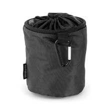 Brabantia - Premium Peg Bag - with Closing Cord - Durable and Weather Resistant - Storage for up to 150 Pegs - Rotary Dryer - Black - 28 x 18 x 17.5