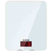 ACCUWEIGHT 201 Digital Kitchen Scales Food Scale with Tempered Glass Platform Electronic Cooking Scales with Backlit LCD Display Multifunctional Scale