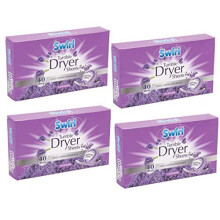 4X Swirl Lavender Tumble Dryer Sheets - 40 per Pack