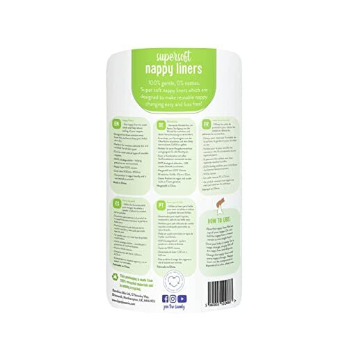 Bambino Mio, Supersoft Nappy Liners, Biodegradable, 100 Liners 2