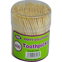 PPS 400 x WOODEN COCKTAIL STICKS/TOOTHPICKS - 6.5cm - Home, Kitchen, Bars