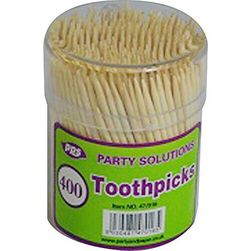 PPS 400 x WOODEN COCKTAIL STICKS/TOOTHPICKS - 6.5cm - Home, Kitchen, Bars