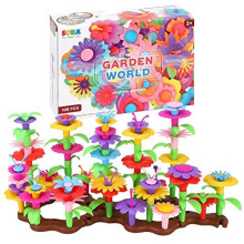SOKA Garden World Creative Flowers 108 PCS Flower Garden Building Toy Set Floral Arrangement Bouquet Blocks DIY Art and Craft Educational Kit Indoor