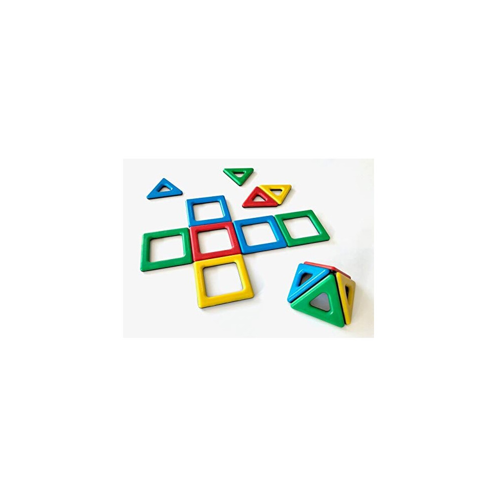 Polydron 50-1014 Magnetic Student Set - 14 Piece Individual Magnetic Building Construction Education Learning Toy