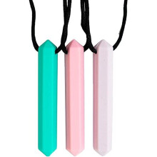 Tilcare Chew Chew Sensory Necklace â Best for Kids or Adults That Like Biting or Have Autism â Perfectly Textured Silicone Chewy Toys - Chewing