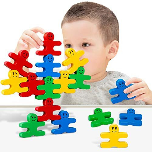 INSTOY Toys for Year Old Boys Gifts, Wooden Stacking Toys
