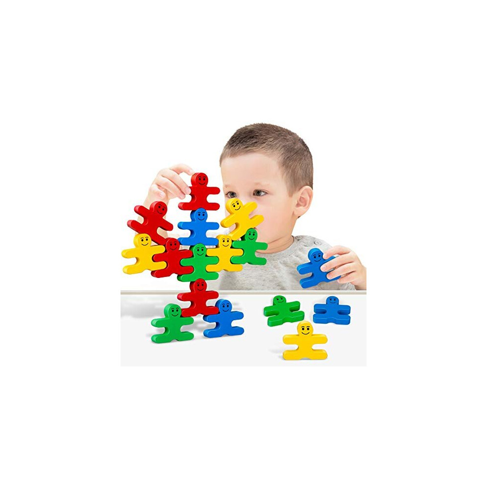 INSTOY Toys for Year Old Boys Gifts, Wooden Stacking Toys