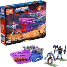 MEGA Construx Masters of the Universe Land Shark - Collectible Attack Vehicle Set - Moving Jaws - 2 Micro Figures - 178 Bricks - Gift for Kids 8+ -