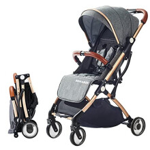 SONARIN Lightweight Stroller, Compact Travel Buggy, One Hand Foldable, Five-Point Harness, Upgraded Wheels, Great for Airplane(Dark Grey)