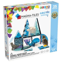 Magna-Tiles Arctic Animals, 25 Piece Set, The Original Magnetic Parts for Creative Open Development, Educational Toys for Children from 3 Years + (25