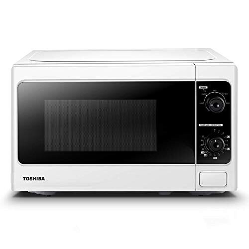 Toshiba 800w 20L Microwave Oven with Function Defrost and 5 Power Levels, Stylish Design â White - MM-MM20P(WH)