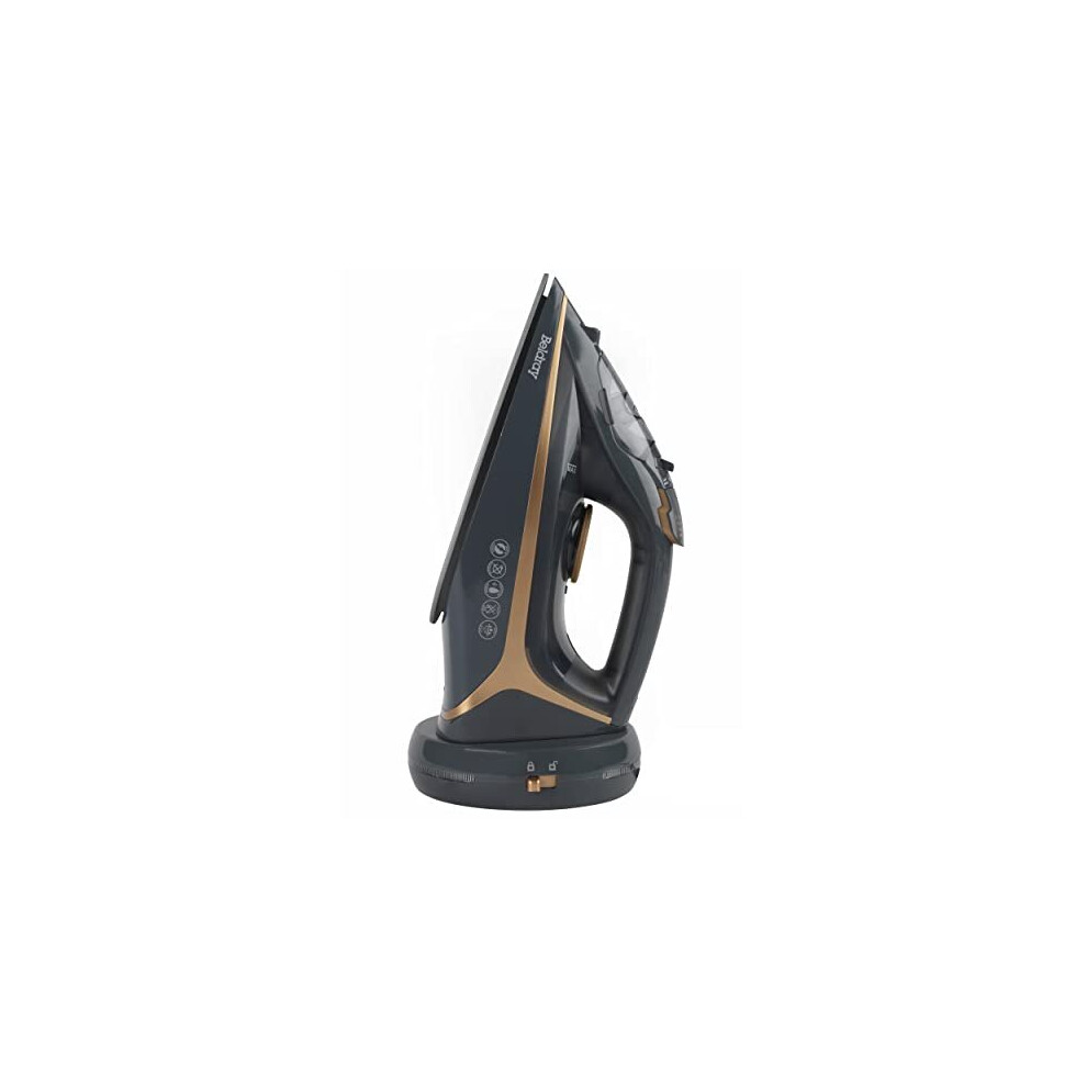 Beldray BEL0987C-150 Copper Edition Two-in-One Cordless Steam Iron, 360Â Charging Base, Ceramic Soleplate, 2600 W, Variable Temperature Control, 300