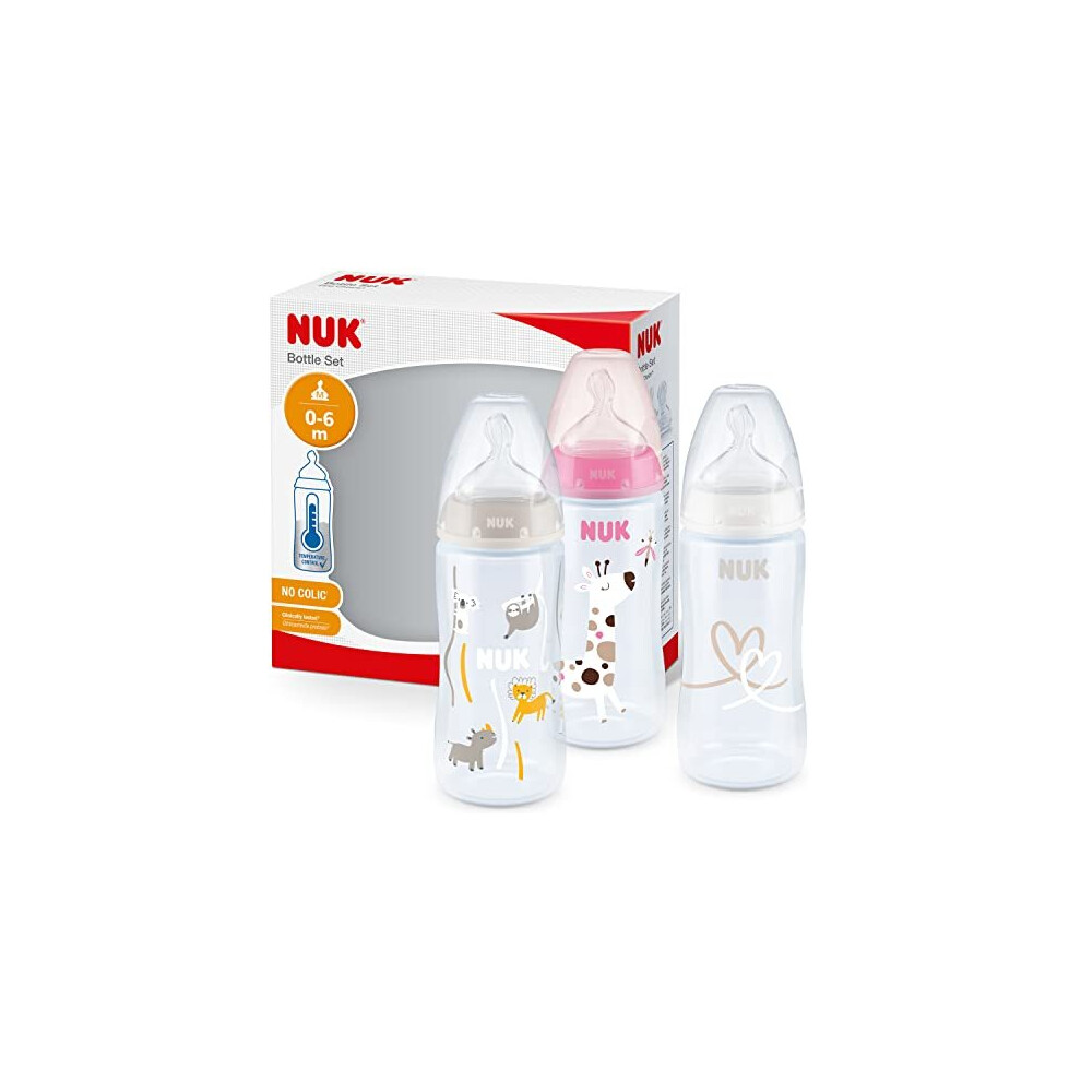 NUK First Choice Babyfles | 0 Maanden | 150ml | Anti-Koliek Voedingsfles | PP | Temperatuurcontrole Indicator | Koala | 1 Stuk