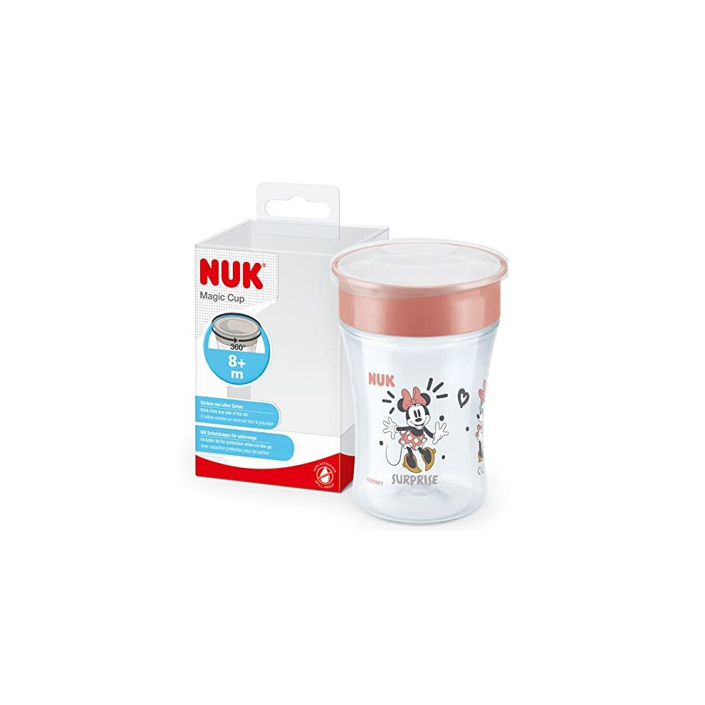 Magic Cup Sippy Cup | 360Â Anti-Spill Rim | 8+ Months | Leak-Proof & Bpa-Free | 230 Ml | Disney Minnie Mouse Nuk