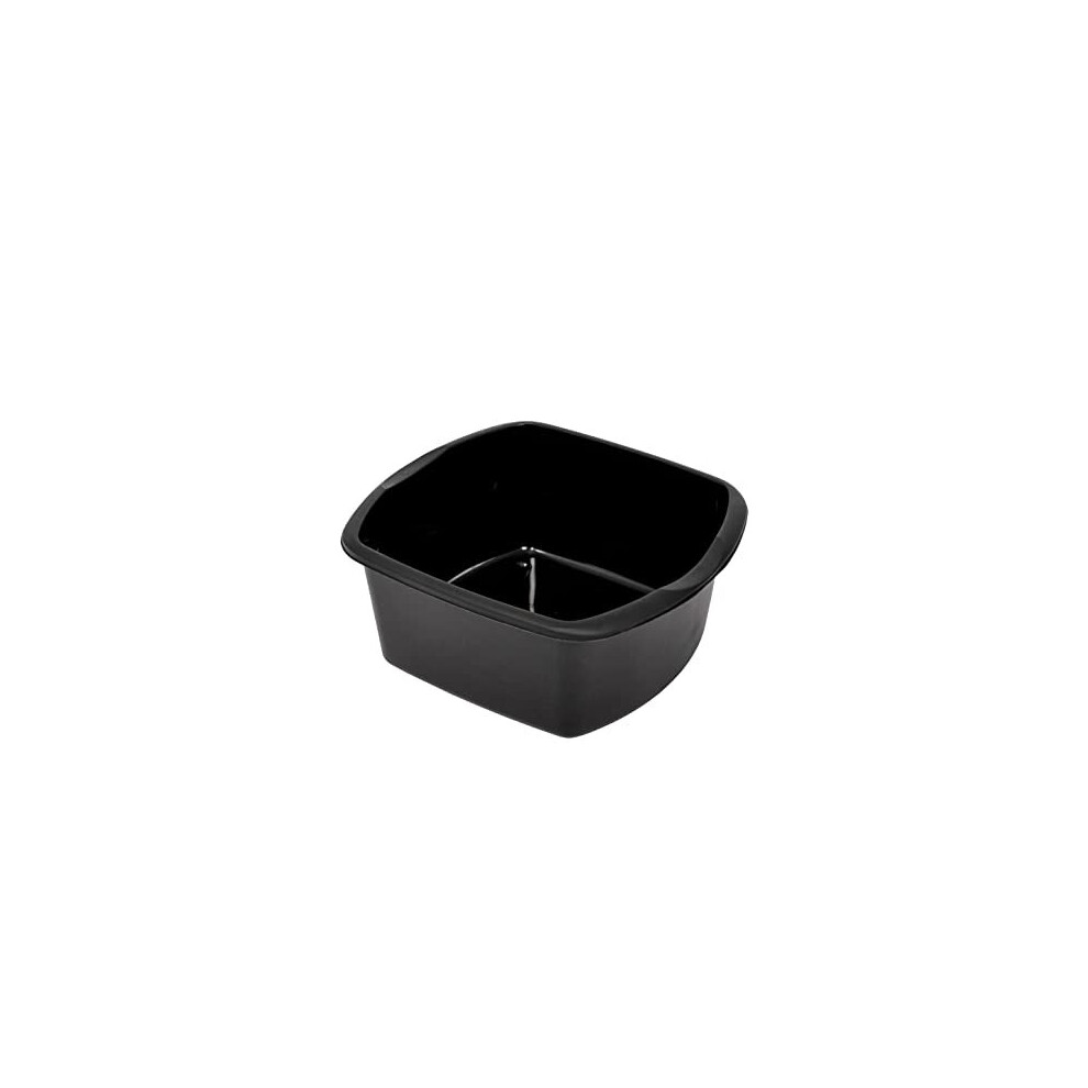 Addis 8 Litre Small Rectangular Plastic Washing Up Bowl, Black