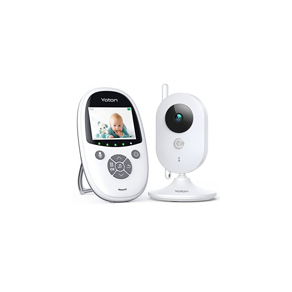 Baby Monitor Video with Camera 2.4 inch Yoton Digital Surveillance Camera with Sleep Mode Night Vision Temperature Sensor and 8 Lullabies VOX Mode