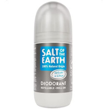 Salt of the Earth Refillable Natural Deodorant Roll On Vetiver & Citrus - Effective Protection, 100% Natural ingredients, Eco friendly, Vegan, Cruelty