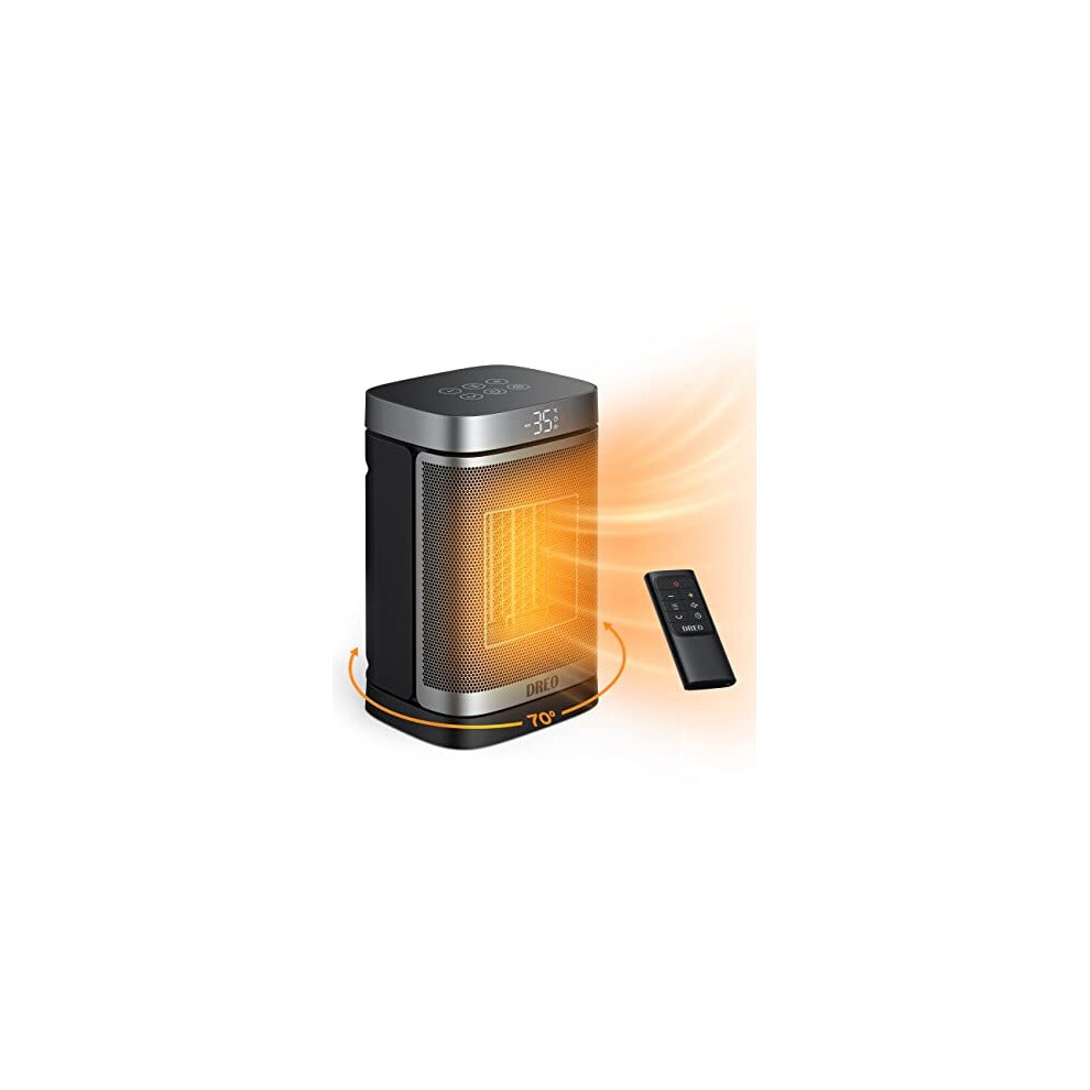Dreo Space Heater Atom One, 3-Mode 3-Speed 70Â Oscillating Electric PTC Ceramic Heater with Thermostat, 1-12H Timer, Remote Control, Overheating &