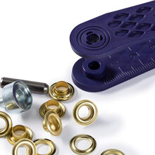 Prym Eyelets and Washers, Brass 5 mm Gold Colour, Nylon