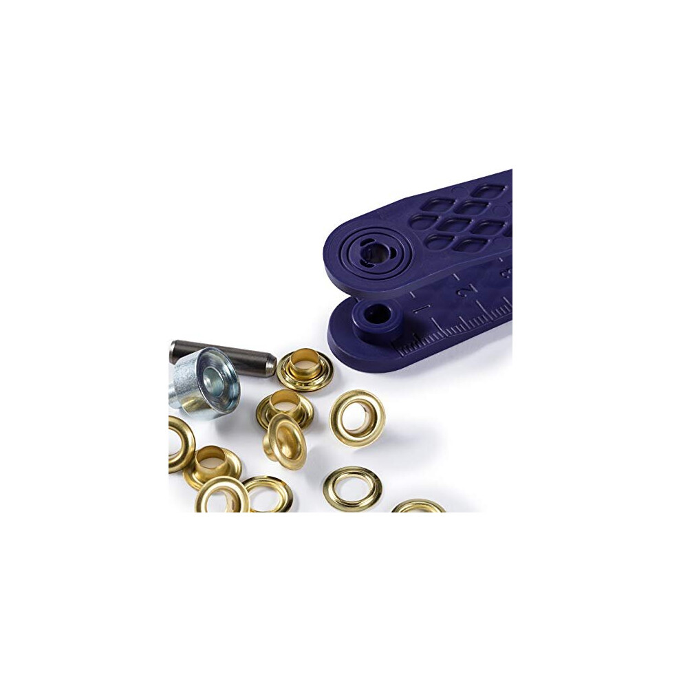 Prym Eyelets and Washers, Brass 5 mm Gold Colour, Nylon