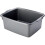 Addis Addis 502813 Plastic Butler Large Rectangular Bowl, Metallic Silver, 12.5 Litre 1