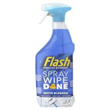 Flash Spray.Wipe.Done. Bathroom Anti-Bac Multi Purpose Cleaning Spray White Blossom 800ML, Sparkling Clean In A Flash