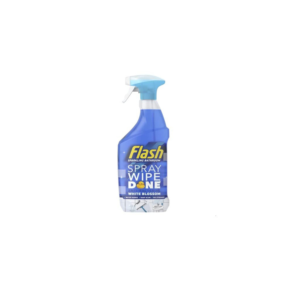 Flash Spray.Wipe.Done. Bathroom Anti-Bac Multi Purpose Cleaning Spray White Blossom 800ML, Sparkling Clean In A Flash