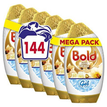 Bold Washing Liquid Laundry Detergent Gel, 144 Washes (840 ml x 6), Gold Orchid, Built In Lenor Freshness & Brilliant In A Cold Wash