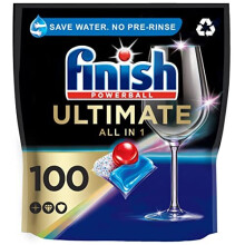 Finish Ultimate All in One Dishwasher Tablets bulk | Scent : REGULAR | Size: Total 100 Dishwasher Tabs |For Sparkling Clean 1st Time