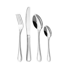 Cutlery Set for 4 People, 16 Pieces - Otto Koning Frankfurt- Stainless Steel Flatware Set, Mirror Polished. Silverware Set with Spoon Knife and Fork.