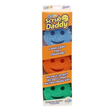 Scrub Daddy Colors, Sponge Multipack, Dish Sponges for Washing Up, Texture Changing Scratch-Free Cleaning for Kitchen & Bathroom, Odour Resistant,