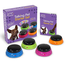 Hunger for Words Talking Pet Starter Set, Recordable Buttons for Dogs, Talking Dog Buttons, Teach Your Dog to Talk, Multicolour