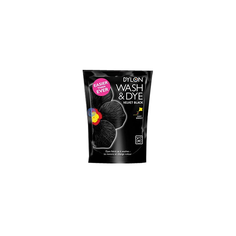 Dylon Wash & Dye Black Machine Dye Fabric Large 350G