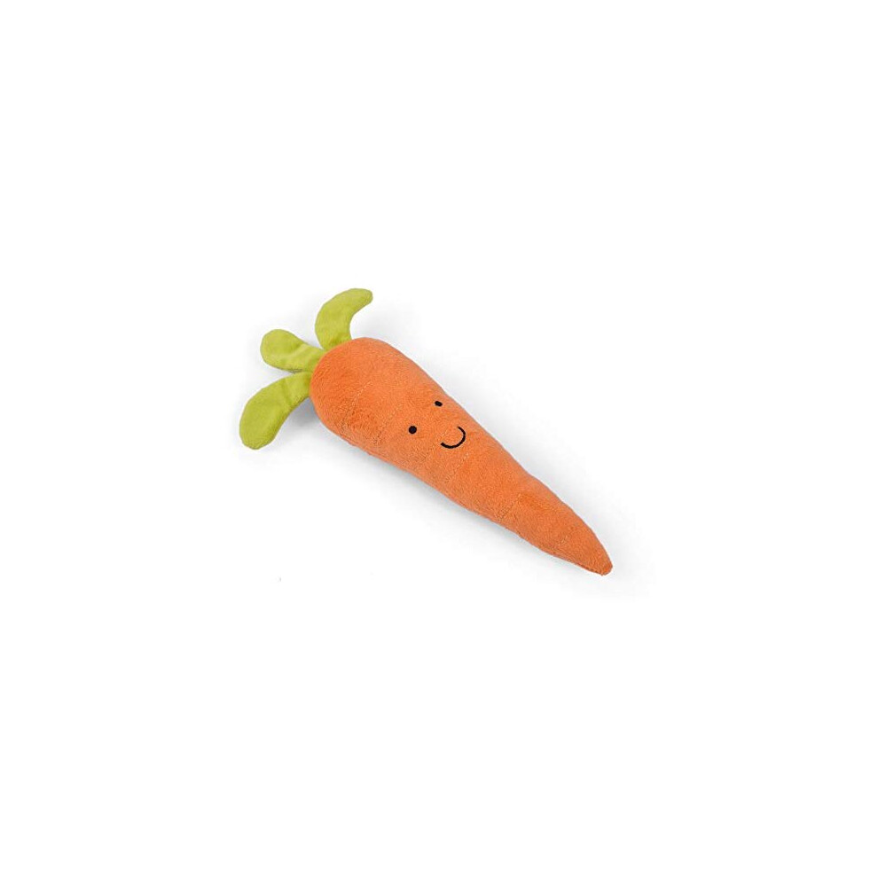 Petface Foodie Faces Fluffy Carrot Dog Toy