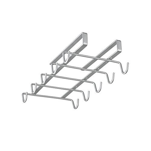 Metaltex Shelf Mug Holder, Polytherm Coated, Silver, SpiderMug 1