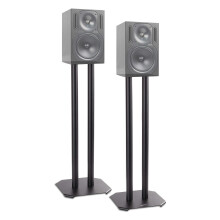 Duronic SPS1022-60 Speaker Stand (pair), MEDIUM 60cm, Set of 2 Steel Base Supports for Stereo Loudspeakers, Insulating Spikes, Shoes and Pads