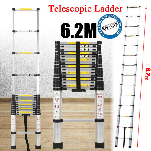 6.2M Multi-Purpose Aluminium Telescopic Ladder Extendable Step Ladder