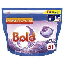 Bold All-in-1 Pods Washing Liquid Laundry Detergent Tablets/Capsules, 51 Washes, Lavender and Camomile