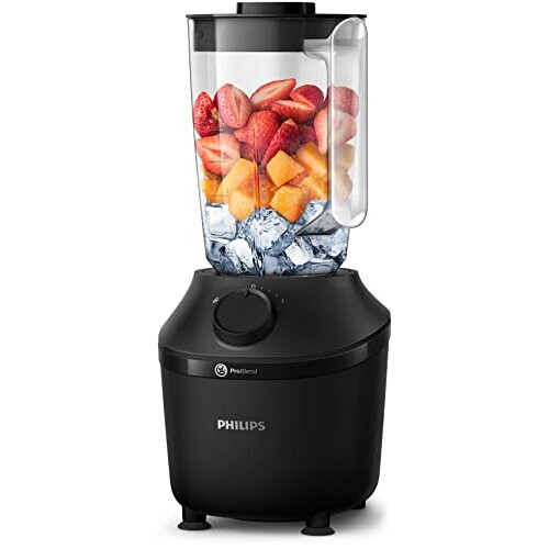 Philips Philips Blender 3000 Series, ProBlend System, 1.9L Maximum Capacity, 1L Effective Capacity, 450W, 1 Speed Setting + Pulse, Plastic Jar, Black,