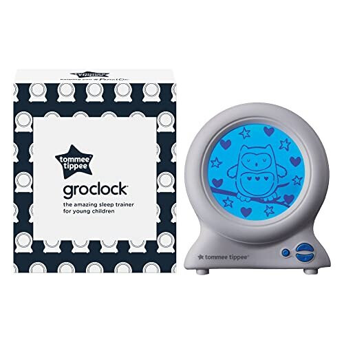Tommee Tippee Tommee Tippee Groclock Sleep Trainer Clock, Alarm Clock and Nightlight for Young Children, USB-Powered 1