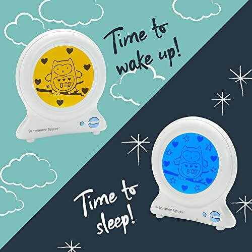 Tommee Tippee Tommee Tippee Groclock Sleep Trainer Clock, Alarm Clock and Nightlight for Young Children, USB-Powered 2